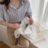 Floral Jacquard Shoulder Bag Large Capacity All-match Handbag
