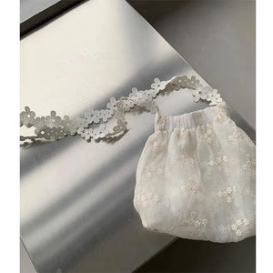 Women Floral Lace Shoulder Bag Sweet Cross-body Handbag All-match Stylish