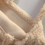 Winter Shoulder Bag Women Large Capacity Fluffy Ball Girls Book Bag