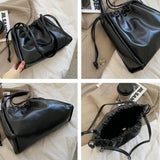 Shoulder Bags Women Folds Large-capacity Casual Totes Solid Handbags