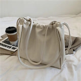 Shoulder Bags Women Folds Large-capacity Casual Totes Solid Handbags