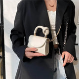 Shoulder Bag Women Handle Handbag Chain Cross-body PU Leather