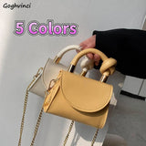 Shoulder Bag Women Handle Handbag Chain Cross-body PU Leather