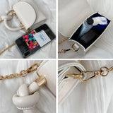 Shoulder Bag Women Handle Handbag Chain Cross-body PU Leather