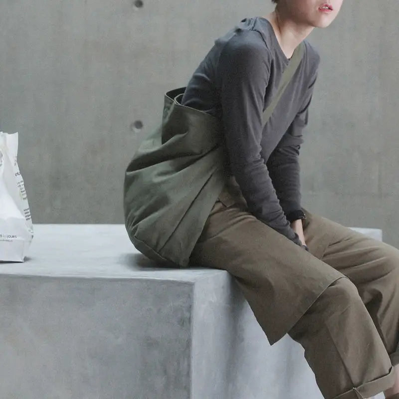 Harajuku Solid Large Capacity Shoulder Bag for Women