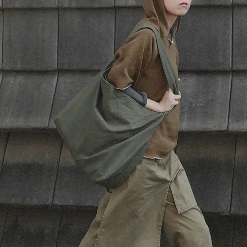 Harajuku Solid Large Capacity Shoulder Bag for Women
