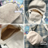 Harajuku Winter Plush Shoulder Bag Girls Large-capacity Handbag