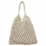 Women Hollow Out Woven Handbags Big Capacity Retro Style