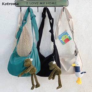 Shoulder Bags Women Japanese Style Harajuku Hip-pip Cross Body Canvas Bag