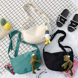 Shoulder Bags Women Japanese Style Harajuku Hip-pip Cross Body Canvas Bag