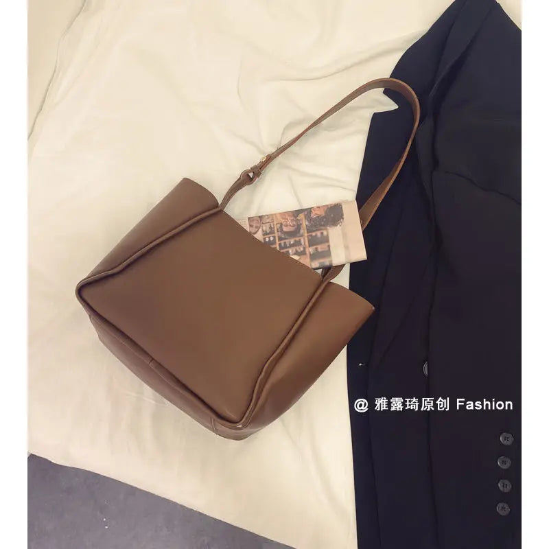 Brown Vintage Casual Totes Ladies Business Handbags
