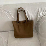 Shoulder Bags Women Large Capacity Canvas Casual Tote Solid Students All-match C