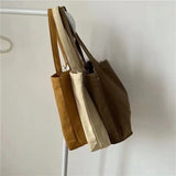 Shoulder Bags Women Large Capacity Canvas Casual Tote Solid Students All-match C
