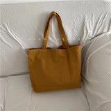 Shoulder Bags Women Large Capacity Canvas Casual Tote Solid Students All-match C