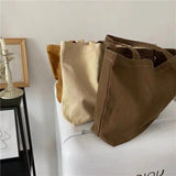 Shoulder Bags Women Large Capacity Canvas Casual Tote Solid Students All-match C