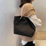 Canvas Casual Tote Bag Women Large Capacity Shoulder Bag