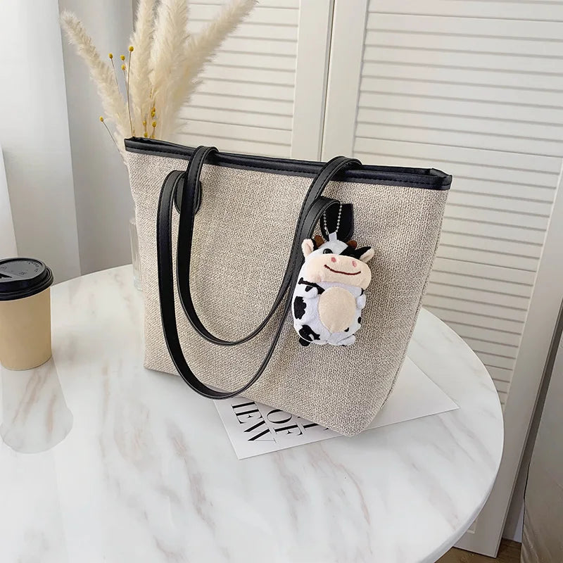 Shoulder Bags Women Large Capacity Casual Totes Canvas Waterproof Handbags