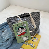 Plaid Summer Transparent Beach Holiday Handbags Harajuku Portable