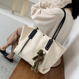 Canvas Shoulder Bag Large Capacity Casual Tote Handbag