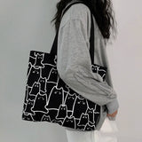 Shoulder Bags Women Large Capacity Cartoon Printed Harajuku Style