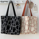 Shoulder Bags Women Large Capacity Cartoon Printed Harajuku Style