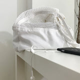 Women Large Capacity Shoulder Bag Hollow Out Casual Tote Handbag