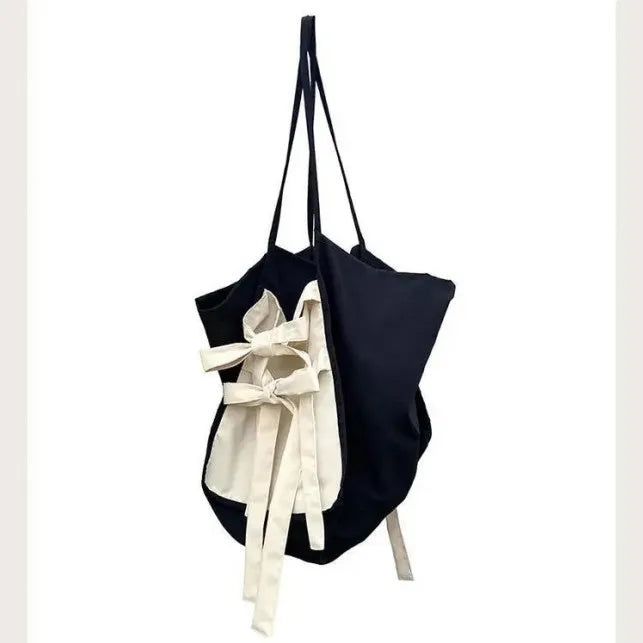 Shoulder Bags Women Large Capacity Patchwork Bow All-match Big Tote