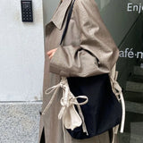 Shoulder Bags Women Large Capacity Patchwork Bow All-match Big Tote