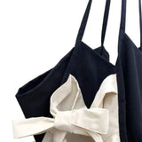 Shoulder Bags Women Large Capacity Patchwork Bow All-match Big Tote