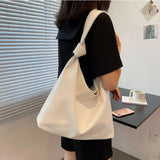 Large Capacity Single Strap Tote Soft PU Leather Shoulder Bag