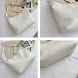 Large Capacity Single Strap Tote Soft PU Leather Shoulder Bag