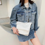 Women Large Capacity PU Leather Shoulder Bag Chain Tote All-match Ulzzang Candy