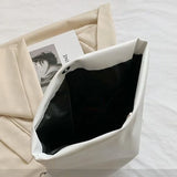 Women Large Capacity PU Leather Shoulder Bag Chain Tote All-match Ulzzang Candy