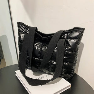 Large Shoulder Bag for Women Plaid Zipper Style Tote