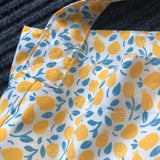 Lemon-printed Shoulder Bag Women Cotton Big Capacity Satchel