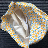 Lemon-printed Shoulder Bag Women Cotton Big Capacity Satchel