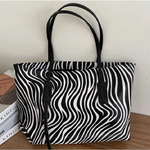 Leopard Shoulder Bag Women High Street Underarm PU Tote Handbag