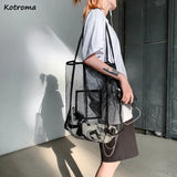 Mesh Casual Transparent Underarm Bag Womens Shopping Large Capacity
