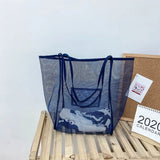 Mesh Casual Transparent Underarm Bag Womens Shopping Large Capacity