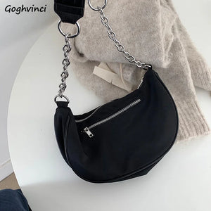 Women Minimalist Chains Shoulder Bag Harajuku Streetwear