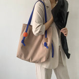 Nylon Waterproof Shoulder Bag Large Capacity Tote Handbag