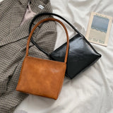 Shoulder Bags Women PU Underarm All-match Spring Bag Vintage Solid Retro