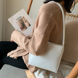 Shoulder Bags Women PU Underarm All-match Spring Bag Vintage Solid Retro