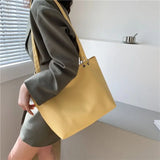 Women PU Leather Shoulder Bag Large Tote Underarm OL Office
