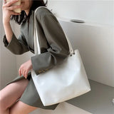 Women PU Leather Shoulder Bag Large Tote Underarm OL Office