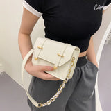 Shoulder Bags Women PU Leather Cross-body Chain Underarm Handbags Female