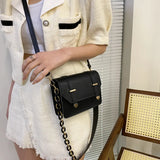 Shoulder Bags Women PU Leather Cross-body Chain Underarm Handbags Female