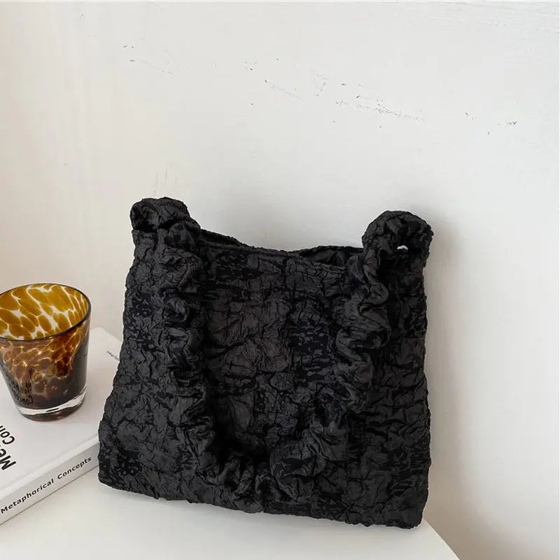 Women's PU Leather Shoulder Bag Large Capacity Solid Summer Handbag