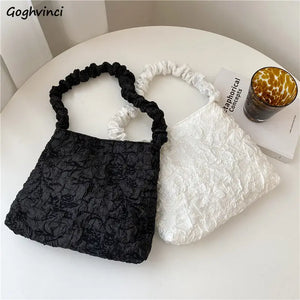 Women's PU Leather Shoulder Bag Large Capacity Solid Summer Handbag