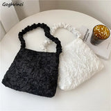 Women's PU Leather Shoulder Bag Large Capacity Solid Summer Handbag